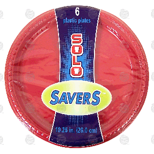 Solo Savers plastic plates, 10.25 inch  6ct