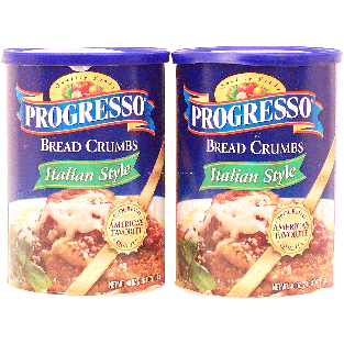 Progresso  bread crumbs, italian style, 2-pack 80oz