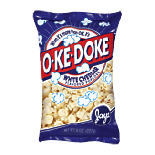 Jay's O-Ke-Doke white cheddar flavored popcorn  8oz