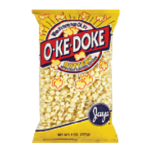 Jay's O-ke-doke buttery flavored popcorn  8oz