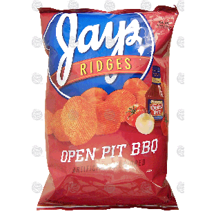 Jay's Ridges open pit bbq flavored potato chips  10oz