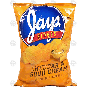 Jay's Ridges cheddar & sour cream flavored potato chips  10.5oz