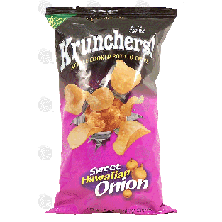 Krunchers!  sweet hawaiian onion flavor kettle cooked potato chips  8oz