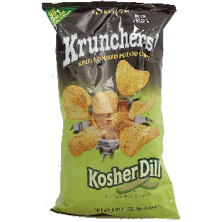 Krunchers!  kosher dill flavored potato chips 8oz