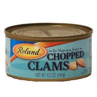 Roland  chopped clams in natural juice  6.5oz