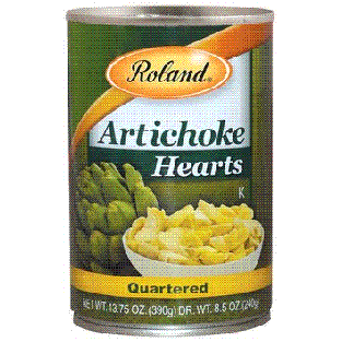 Roland  arichokes quartered  13.75oz