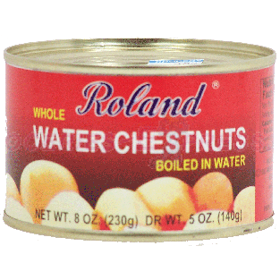 Roland  whole water chestnuts boiled in water 5oz