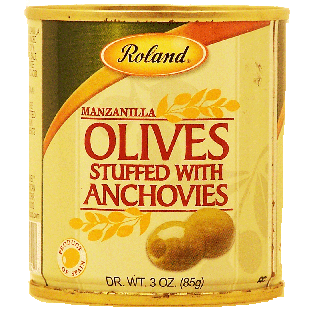 Roland  manzilla olives stuffed with anchovies 3oz