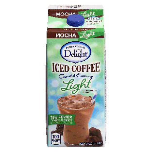 International Delight  iced coffee, sweet & creamy, light, mocha0.5gal