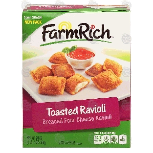 Farm Rich  toasted ravioli; breaded four cheese ravioli 20-oz
