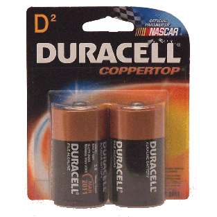 Duracell Coppertop d long lasting power battery carded 2ct