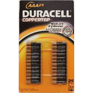 Duracell Coppertop AAA alkaline batteries 24ct