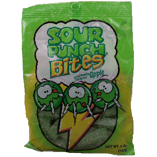 Sour Punch Bites sour green apple  5oz