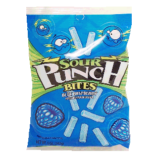 Sour Punch Bites blue raspberry flavored candy  5oz