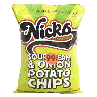 Nicks  sour cream & onion potato chips 3oz