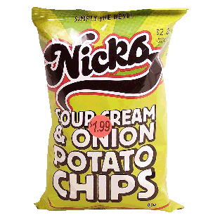 Nicks  sour cream & onion potato chips 8oz