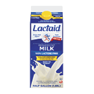 Lactaid Milk 100% Lactose Free Reduced Fat Calcium Fortified 0.5gal