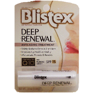 Blistex Deep Renewal lip protectant/sunscreen, anti-aging treatm0.13oz