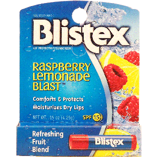 Blistex  lip protectant/sunscreen, raspberry lemonade blast, spf0.15oz