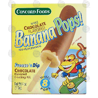 Concord Foods Freeze 'n Dip chocolate flavored banana pops coating 4oz