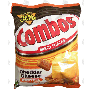 Combos(r)  cheddar cheese filled pretzels, baked snacks 6.3oz