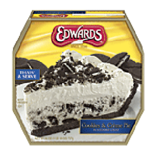 Edwards  cookies & creme pie in a cookie crust, thaw & serve 26-oz