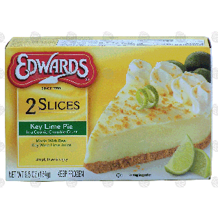 Edwards  key lime pie in a cookie crumble crust, 2 slices 6.5-oz