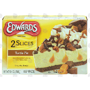Edwards  turtle pie in a chocolaty cookie crumble crust, 2 slice5.4-oz