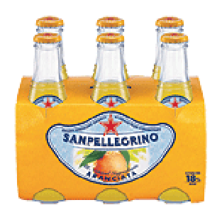Sanpellegrino  aranciata; sparkling orange beverage with 16% orang6-pk