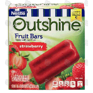 Nestle Outshine strawberry fruit ice bars, made with real fruit, 66-ct