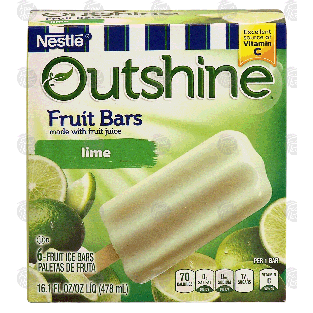 Nestle Outshine lime fruit ice bars, made with real fruit ju16.1-fl oz