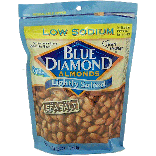 Blue Diamond Low Sodium lightly salted almonds with sea salt 16oz