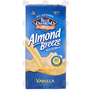 Blue Diamond Almond Breeze vanilla flavored almond milk, soy f32-fl oz