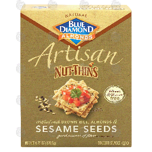 Blue Diamond Artisan nut-thins; almonds, crackers crafted with b4.25oz