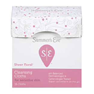 Summer's Eve Sheer Floral feminine flushable cleansing cloths for  16ct