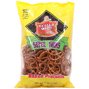 Better Made Super Thins fat free baked pretzels  15oz