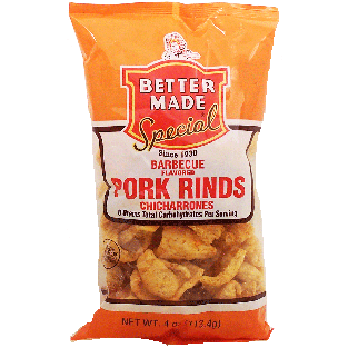 Better Made  barbecue flavored pork rinds, chicharrones  4oz