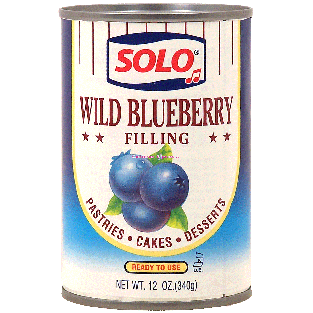 Solo  wild blueberry filling, ready to use for pastries, cakes and12oz