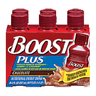 Boost Plus Nutritional Energy Drink Chocolate 8 Oz 6pk
