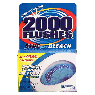 2000 Flushes  blue plus bleach automatic bowl cleaner two tablet  3.5oz