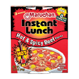 Maruchan Instant Lunch hot & spicy beef flavor ramen noodles wit2.25oz