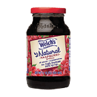 Welch's Natural raspberry spread, all natural, no preservatives, n17oz