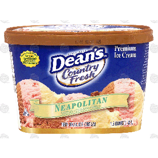 Dean's Country Fresh neapolitan; chocolate, strawberry & vanilla1.5-qt