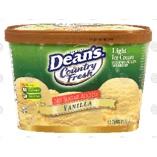 Dean's Country Fresh vanilla light ice cream, no sugar added 1.5-qt