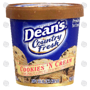 Dean's Country Fresh cookies 'n cream ice cream 1-pt