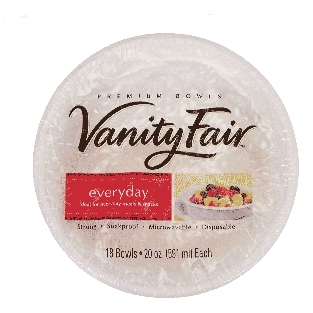 Vanity Fair  premium bowls, 20 oz. 18ct