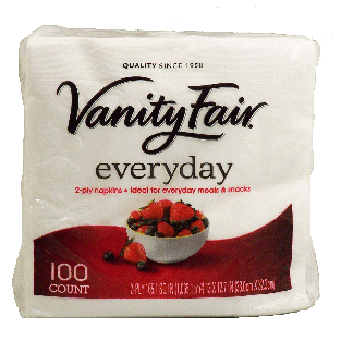 Vanity Fair everyday 2-ply white napkins 100ct