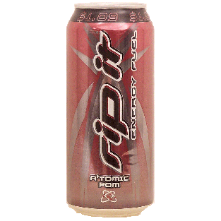 Rip It A'tomic Pom energy fuel carbonated beverage 16fl oz