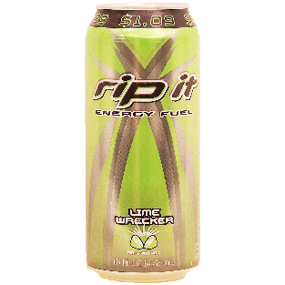 Rip It Lime Wrecker energy fuel carbonated beverage 16fl oz