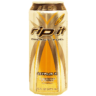 Rip It Citrus X sugar free energy fuel carbonated beverage 16fl oz